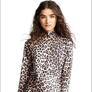 La Prestic Ouiston Silk Leopard Printed Dress